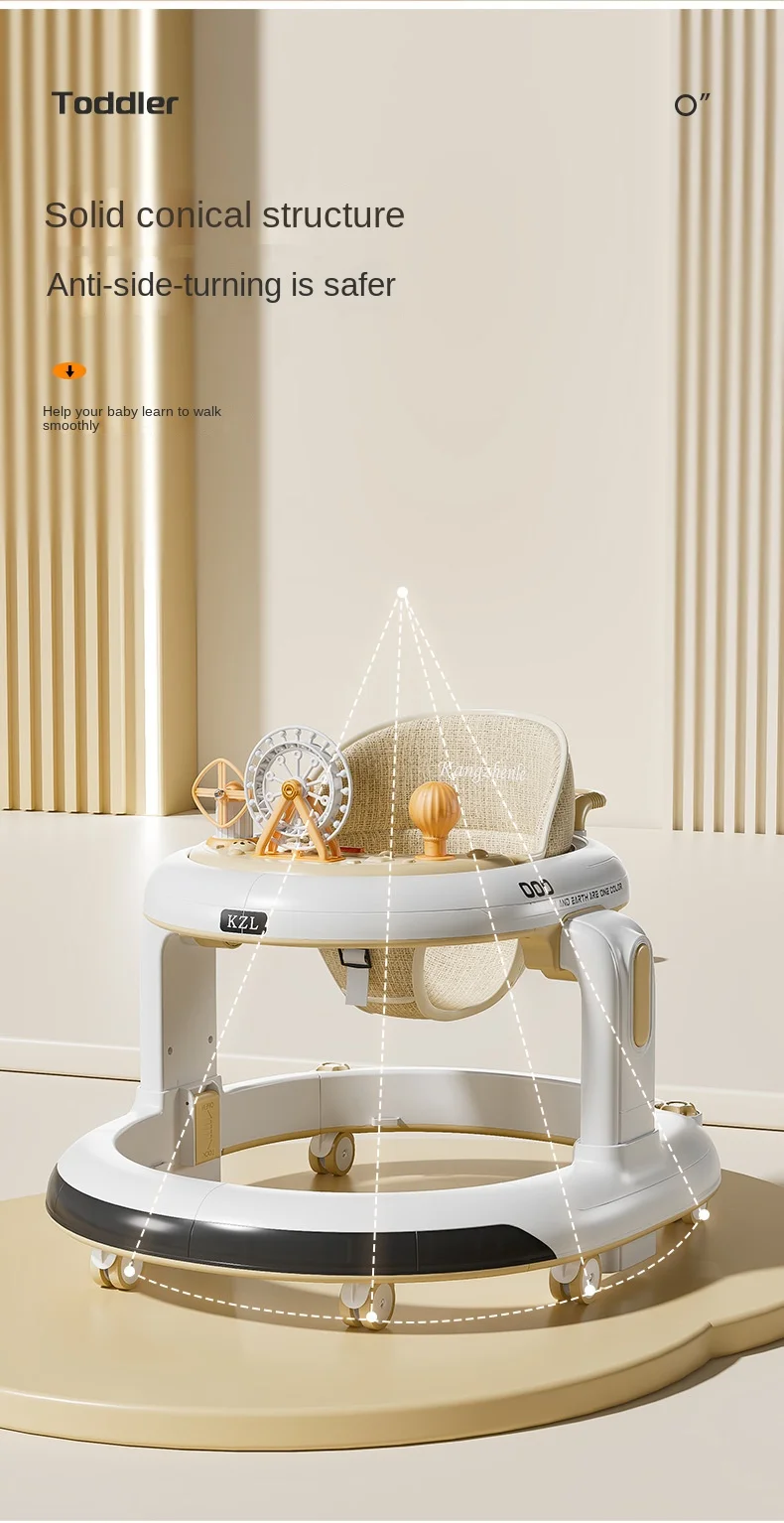 anti-bowleg foldable 3-in-1 multifunctional baby walker – 2025 new model for 6-18 month olds