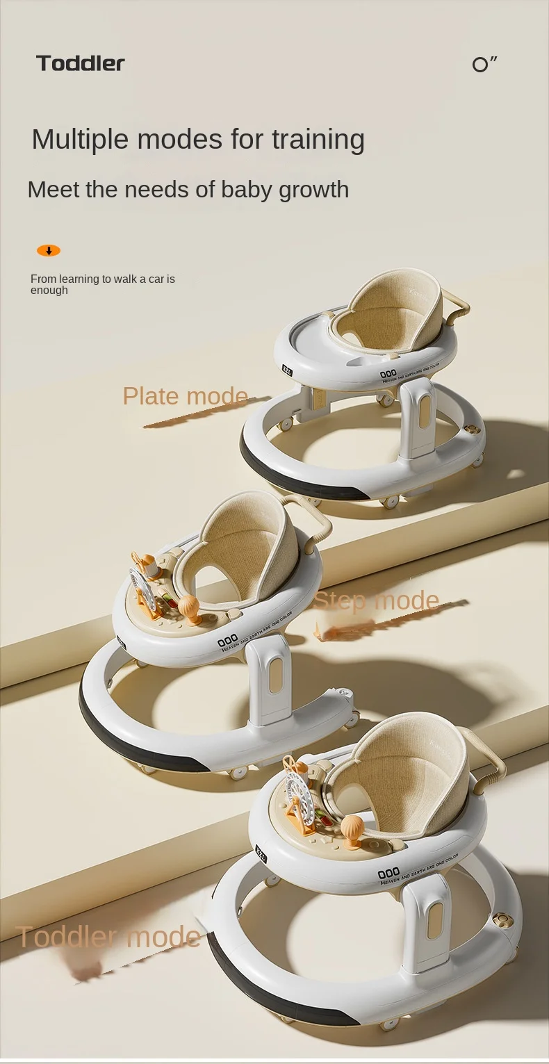 anti-bowleg foldable 3-in-1 multifunctional baby walker – 2025 new model for 6-18 month olds