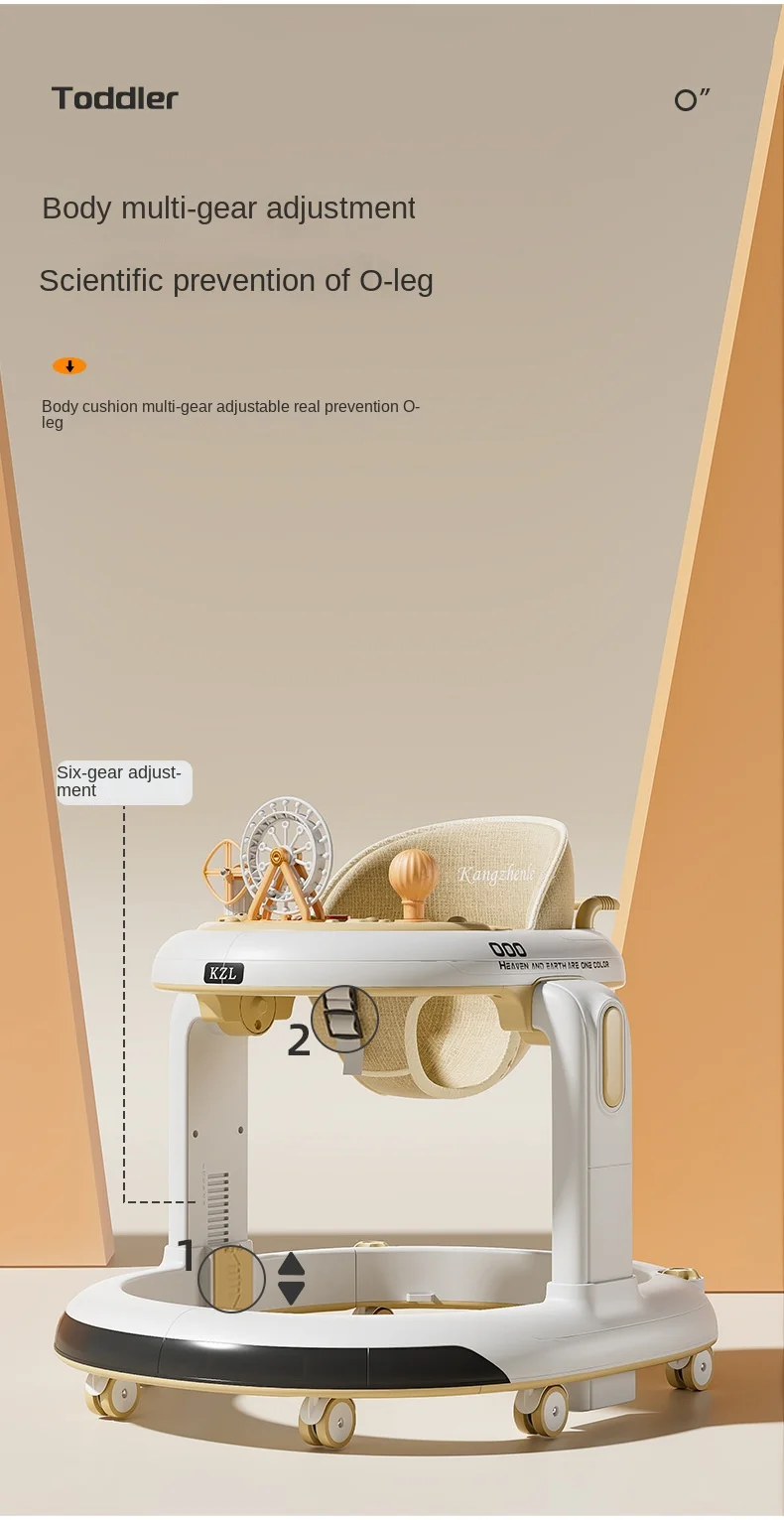 anti-bowleg foldable 3-in-1 multifunctional baby walker – 2025 new model for 6-18 month olds