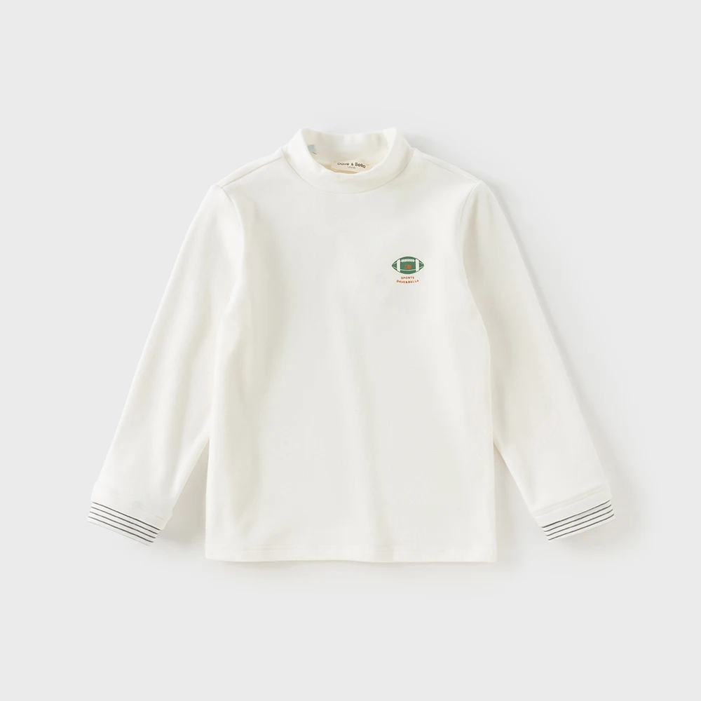 Dave Bella Children Double-side Fleece Autumn Winter Bottoming Thicken T-shirts Boys Half High Collar Long Sleeve Tops DK4253797