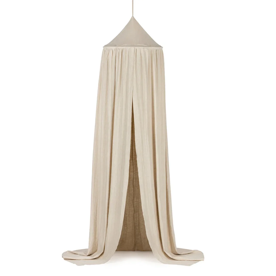 Kids Bed Canopy Cotton Linen Cover Net Baby Crib Reading Nook Curtain Nursery Room Decor Hideaway Hanging Round Tent