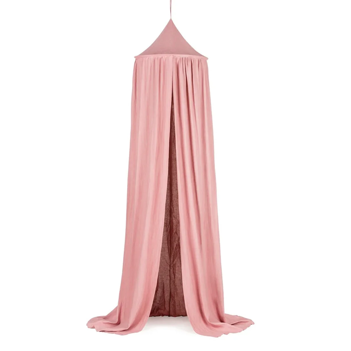 Kids Bed Canopy Cotton Linen Cover Net Baby Crib Reading Nook Curtain Nursery Room Decor Hideaway Hanging Round Tent