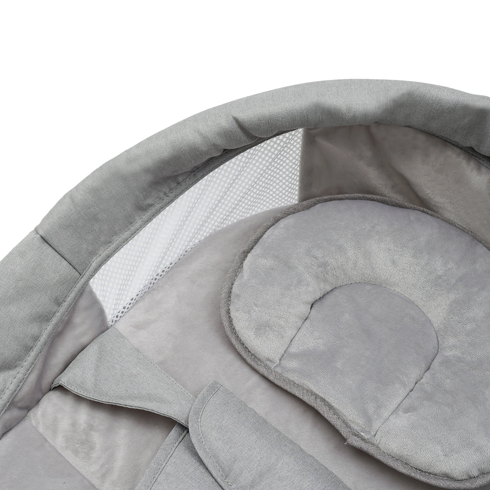 Gray Floor-mounted Automatic Swing Electric Baby Rocking Chair Three-point Harness Holds for Babies Aged 0 To 18 Months