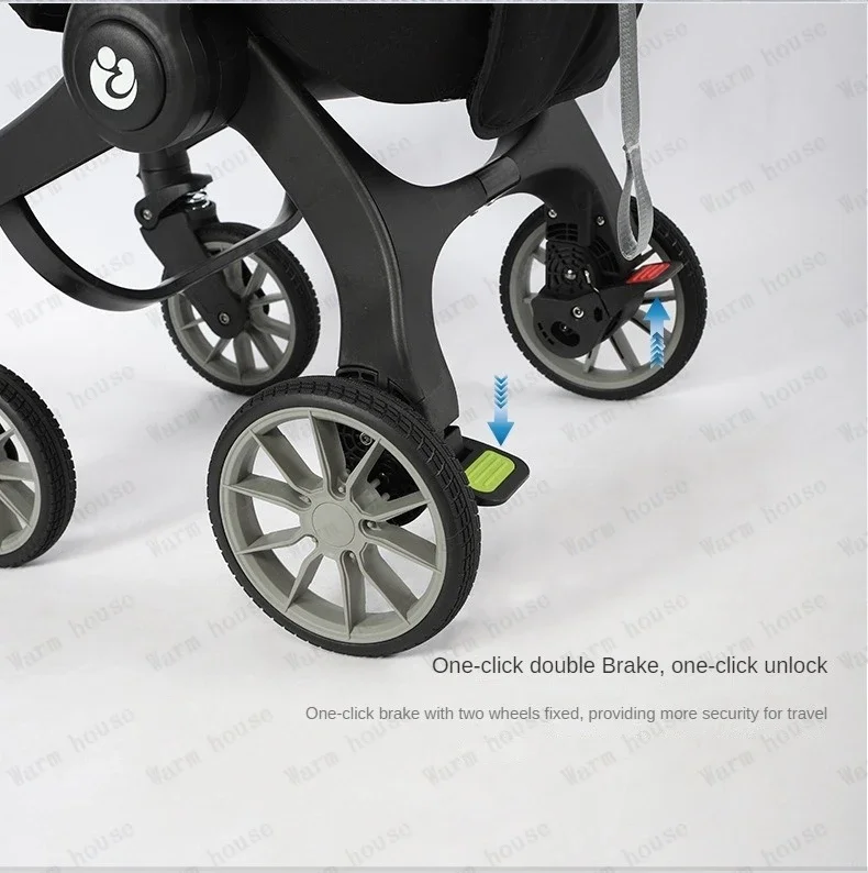EU STOCK 4 In1 Baby Stroller Multifunctional Newborn Baby Carriage Foldable Basket Type Seat Lightweight Travel Pram Car Seat