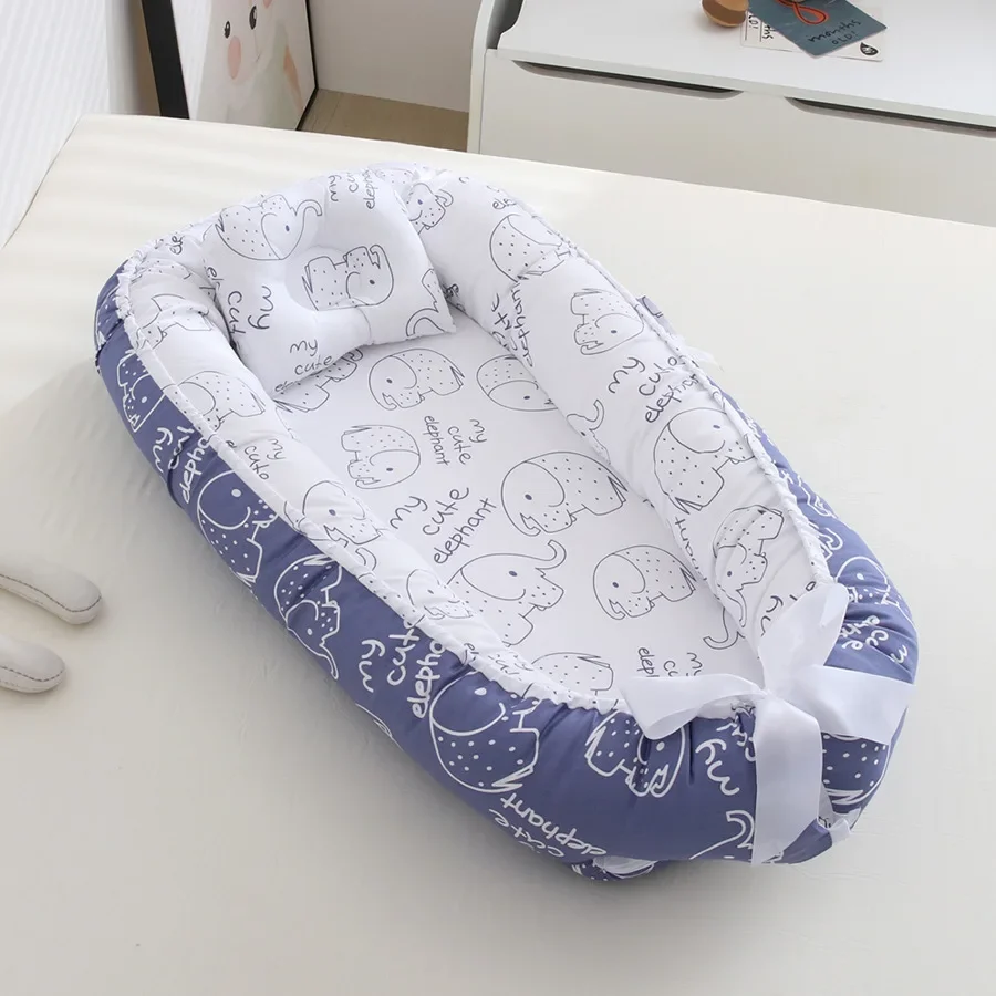 Baby Lounger for Newborn Soft Cotton Newborn Lounger Pillow Cover for 0-24 Months Portable Nest Sleeper Cover for Infant