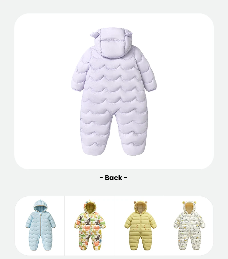 Mini Bala Kids Down Romper Winter Windproof Waterproof Cute Warm Jumpsuit