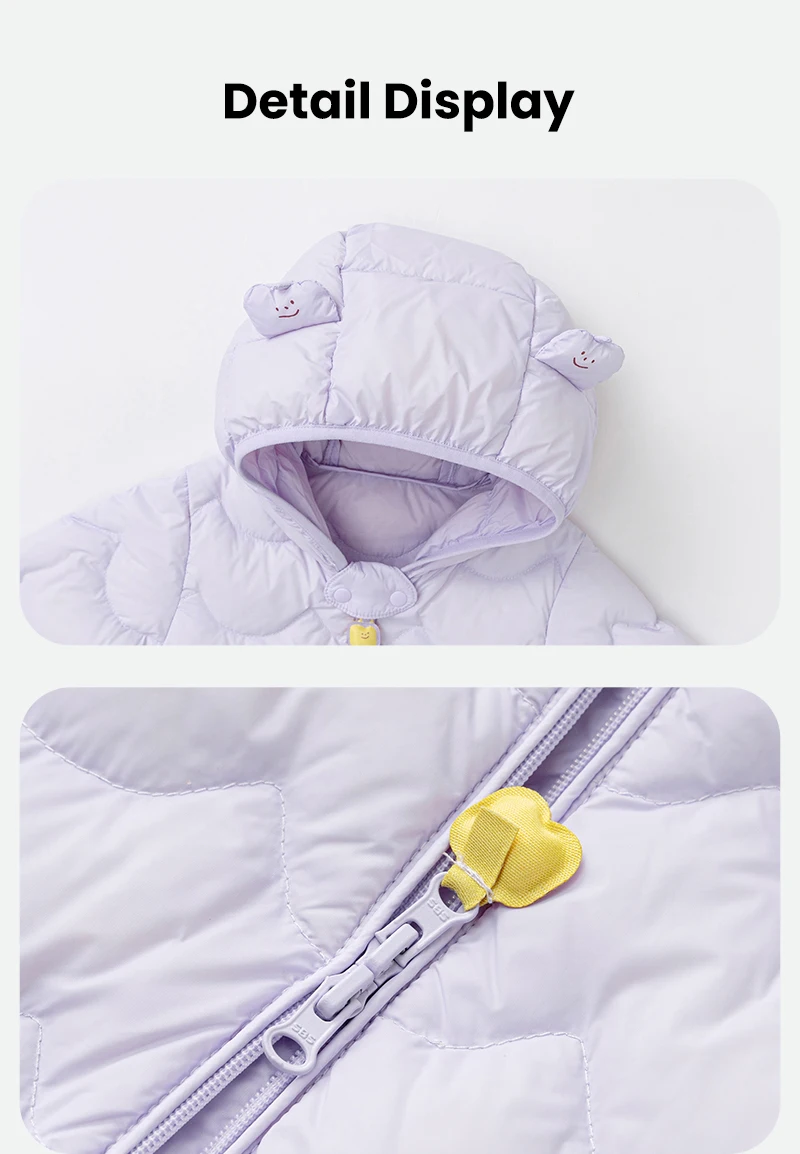 Mini Bala Kids Down Romper Winter Windproof Waterproof Cute Warm Jumpsuit