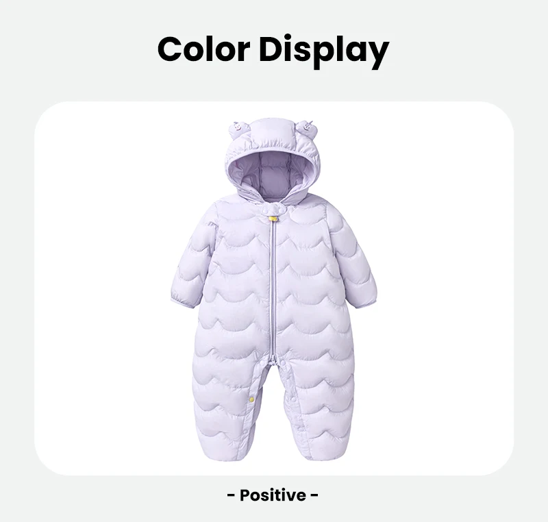 Mini Bala Kids Down Romper Winter Windproof Waterproof Cute Warm Jumpsuit