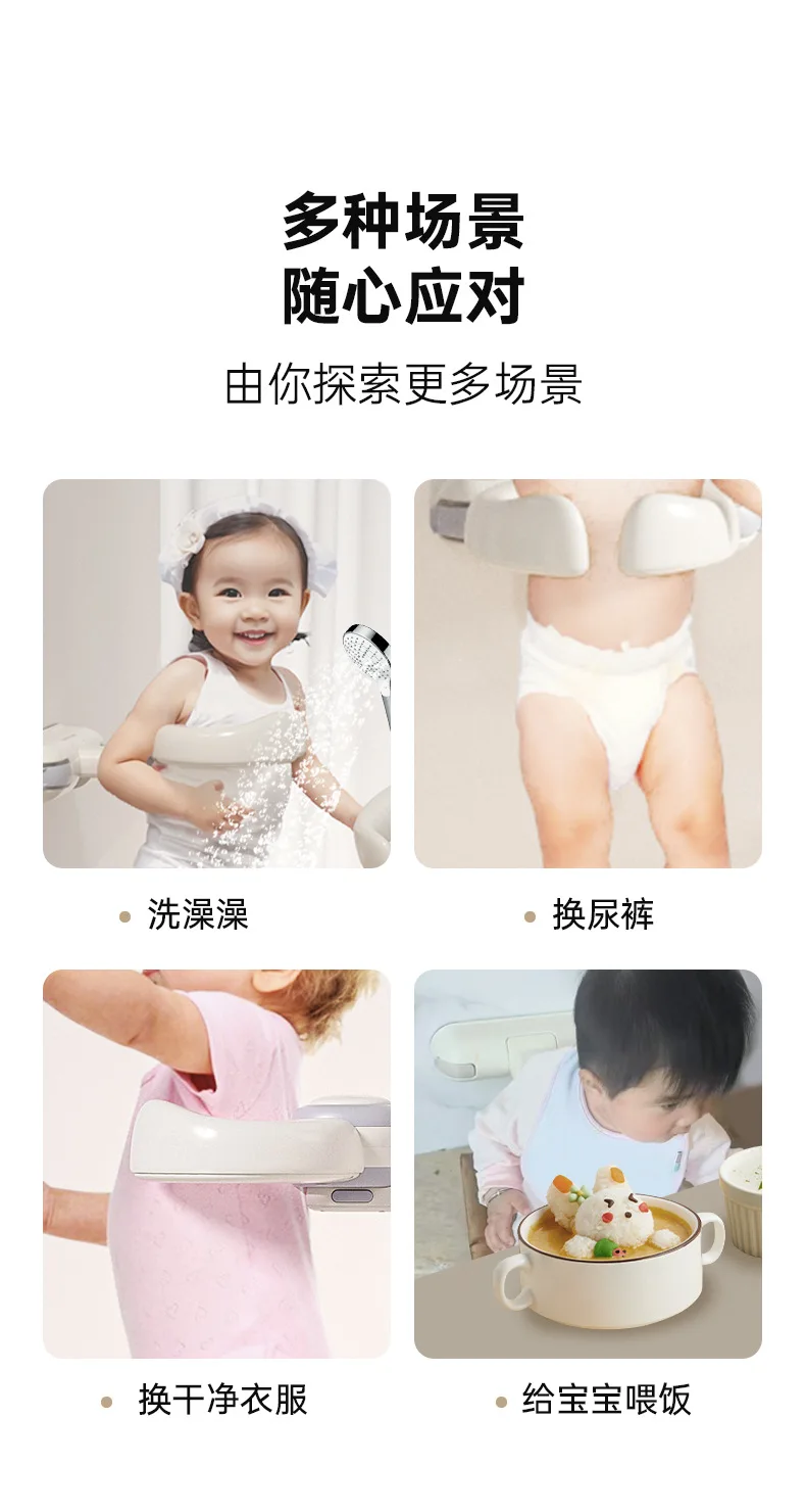 No Drill Wall Mounted Foldable Baby Bath Seat Suction Cup Infant Safe Bathing Support Bathroom Shower Stand Rack for Kids Toddle