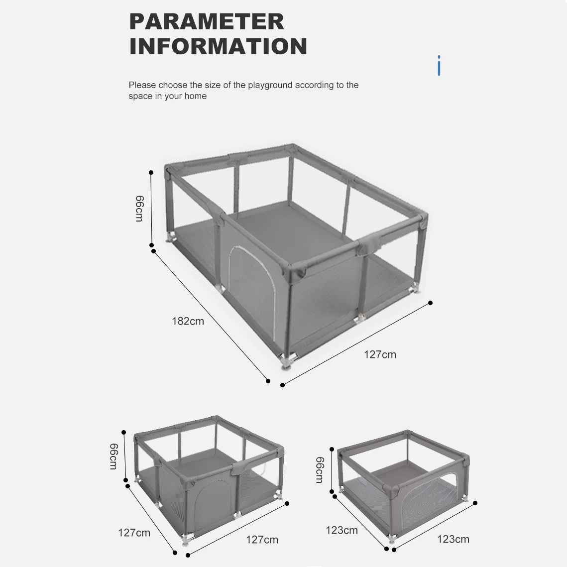 Lightweight Baby Playpen Indoor Playpen Newborn Suitable for Children Aged 0-6 Multi-Size Indoor Baby Playpen Easy to Assemble Stable Frame Independent Baby Play Area Comes with Small Balls Baby Activity Playpen Usable in Apartments Baby Playpen