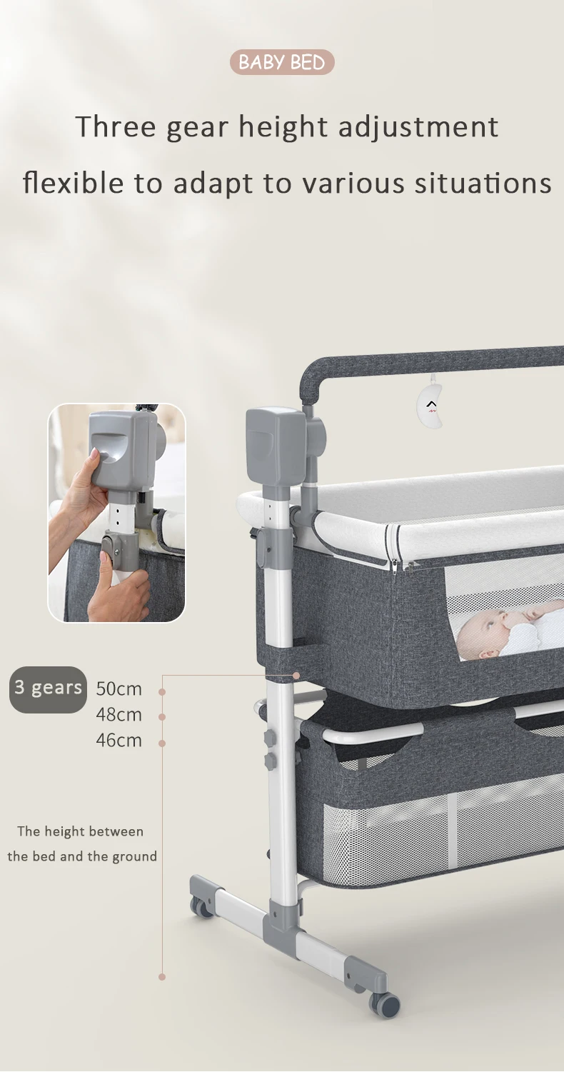 Electric Baby Cradle Bassinet Crib Cot Sleeper Bed Baby Bed Infant Bed Newborn Bed Baby Swing Rocking Bed Infant Swing Bassinet Bluetooth Music Player Remote Control Timer Adjustable Speed Foldable Portable Nursery Bed Quiet Motor Soft Mattress Safety