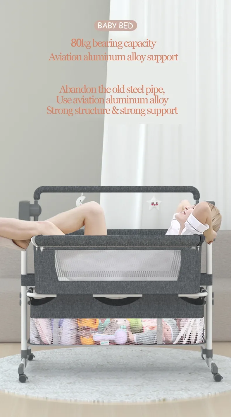 Electric Baby Cradle Bassinet Crib Cot Sleeper Bed Baby Bed Infant Bed Newborn Bed Baby Swing Rocking Bed Infant Swing Bassinet Bluetooth Music Player Remote Control Timer Adjustable Speed Foldable Portable Nursery Bed Quiet Motor Soft Mattress Safety