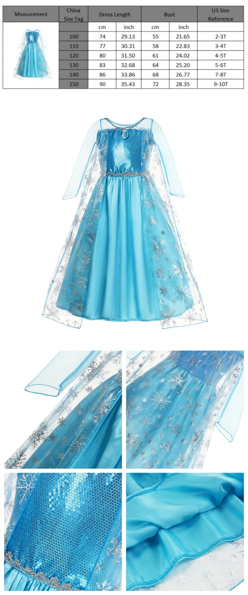 Muababy Fairy Tale Princess Gown for Girls Holiday Party Costume Halloween Carnival Outfit Kids Aurora Elsa Style 2-8Y Vestido