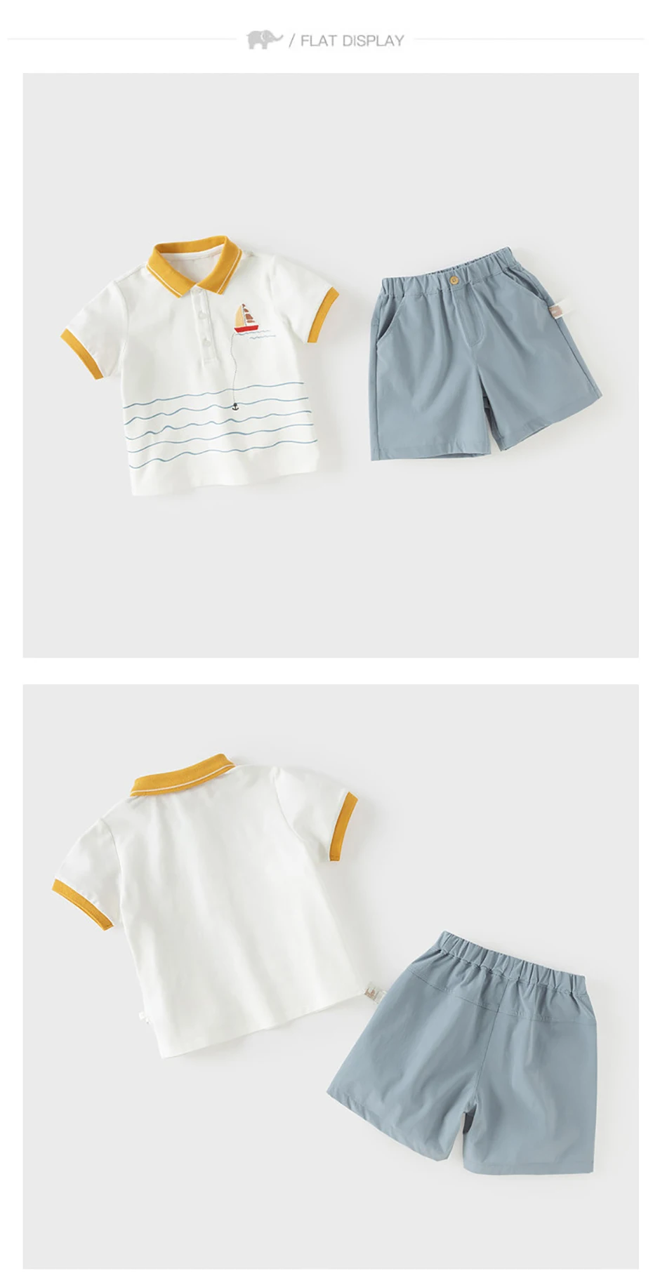 Dave Bella Children Summer Shirt Set Boys Shorts Top Suits Kids Clothing Short Sleeve Casual Trousers Pullover Outdoor DB2261879