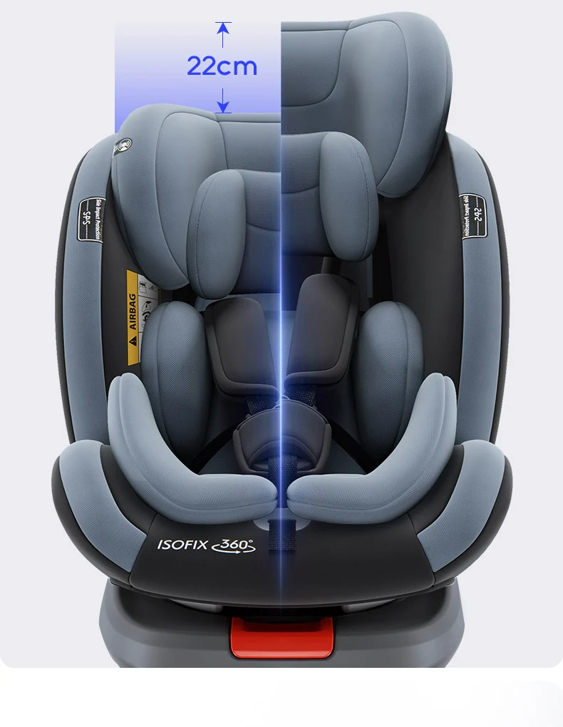Baby Car Seat ISOFIX 360 Rotating Child Safety Seat for 0-12 Years Car Seat Baby Newborn Infant Toddler Child Car Seat Reclining Forward Reverse Mounting Five Point Belt Side Impact Protection Adjustable Headrest Support Leg Kids Car Seats Booster