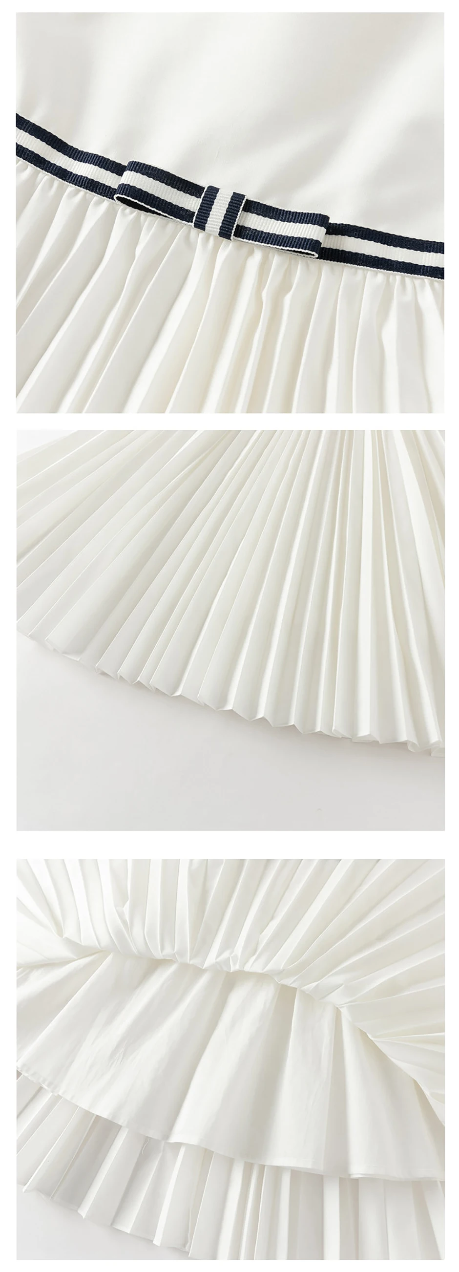 Dave Bella Girls White Summer Princess Dresses Children Sleeveless Party Pleated Dress Sweet Outdoor Clothes DK2261618