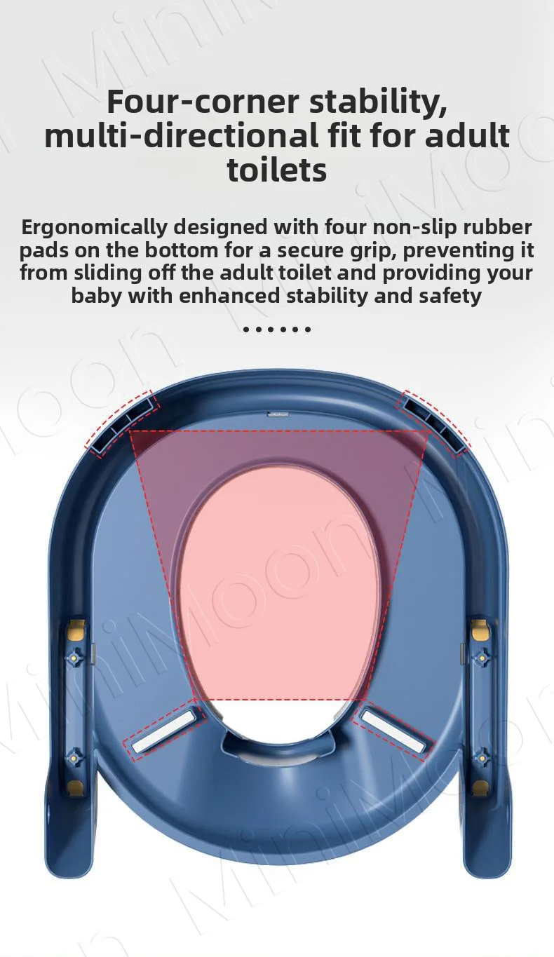 Foldable Toilet Training Seat with Stairs, Adjustable 6 Heights & Non-Slip Pedals for Kids 2-7 Years Old
