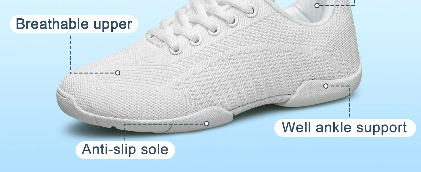 BAXINIER Youth White Lace Up Sneakers Lightweight Breathable Knit Casual Sport Shoes Kids Comfort Daily Walking