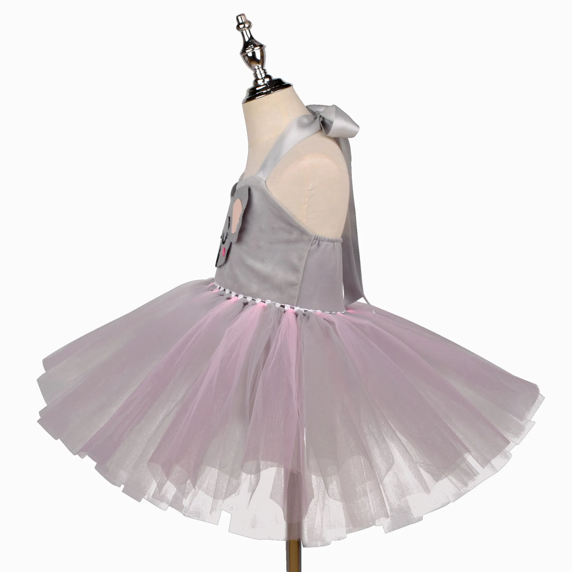 Cute Cartoon Koala Themed Dress for Little Girls, Princess Tutu Skirt for Halloween Party,Performance Clothes for Children's Day