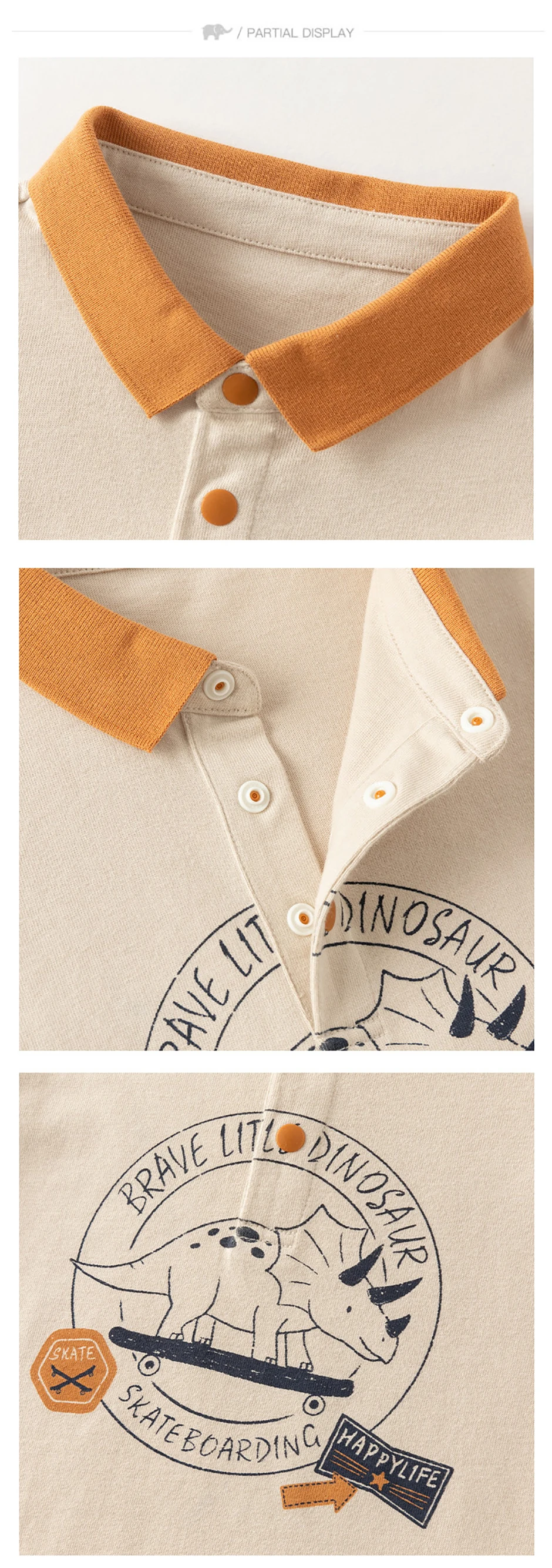 Dave Bella Boys Spring Autumn Polo T-shirt Casual Long Sleeve Fake Two-pieces T-shirt Kids Boy Outdoor Shirt Top DB3262563