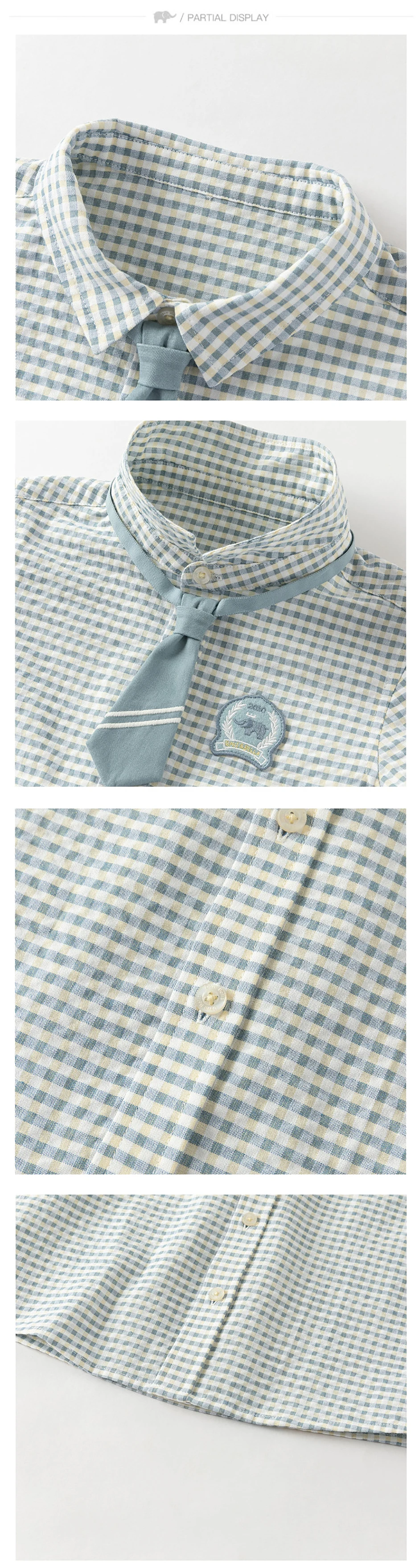 Dave Bella Children Shirt Pant Suits Spring Autumn Boys Sets Baby Grid Top Elastic Waist Trousers Fashion Kids Clothes DB1260758