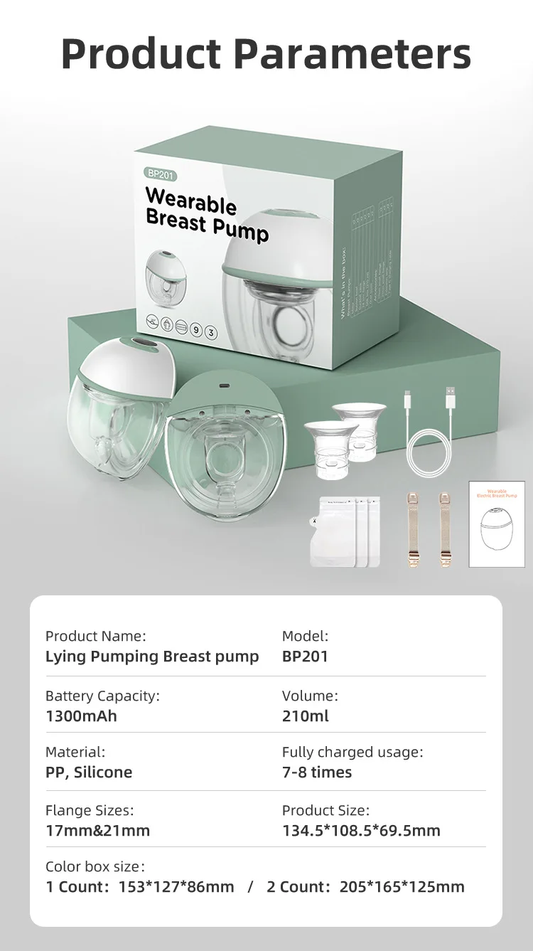 Silent Comfortable Portable Electric Breast Pump, Hands‑Free Wearable Breastmilk Collector for Pregnant & Nursing Mothers