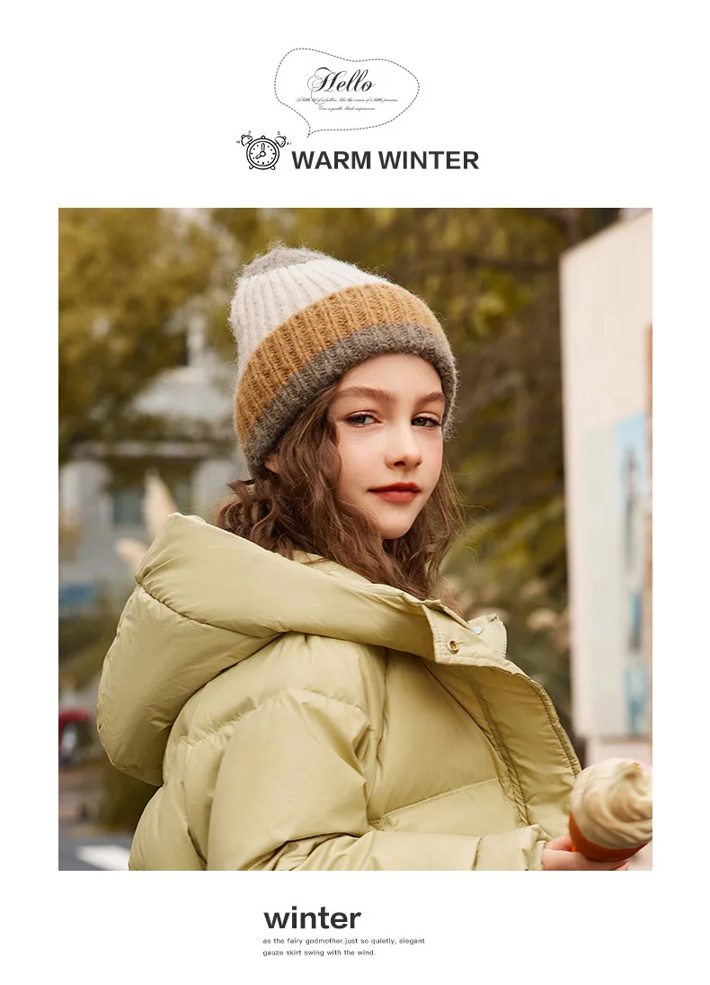 UNITIM 2026 Winter Down Jacket For Girl 90% White Duck Down Hooded Thick Warm Teenage Girl Outwear Coat 5-16 Years Kids Parkas