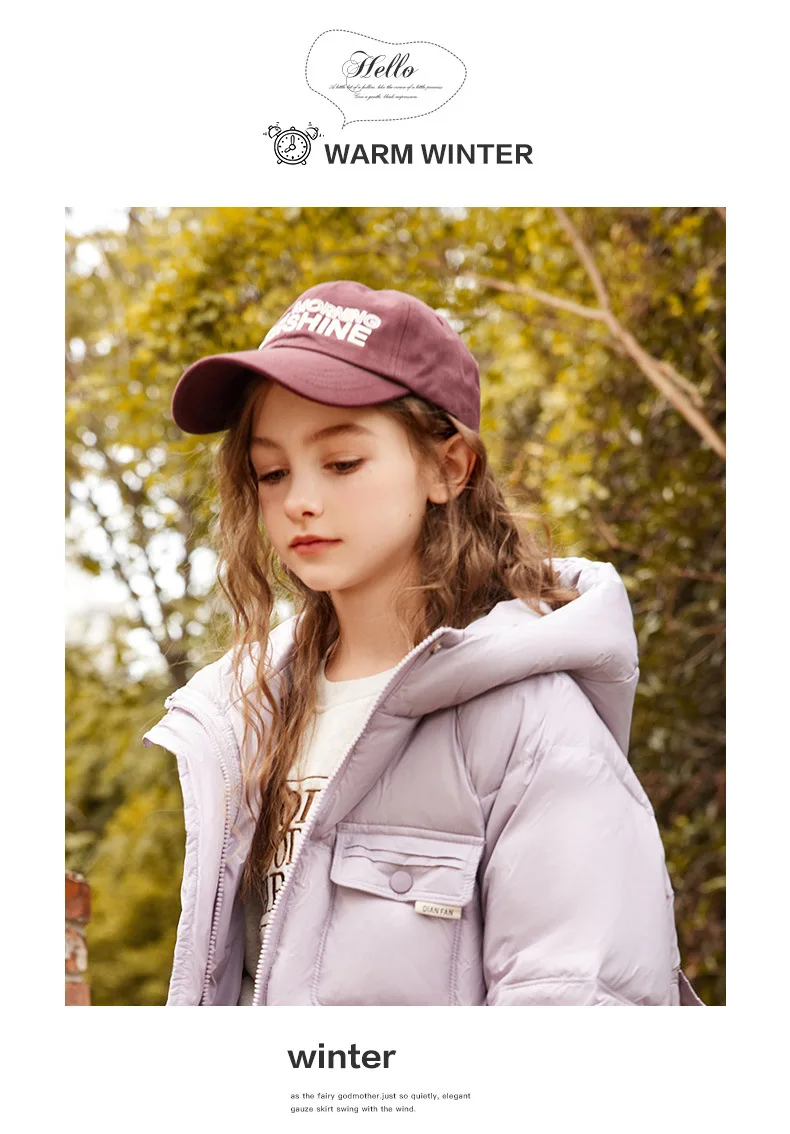 UNITIM 2026 Winter Down Jacket For Girl 90% White Duck Down Hooded Thick Warm Teenage Girl Outwear Coat 5-16 Years Kids Parkas