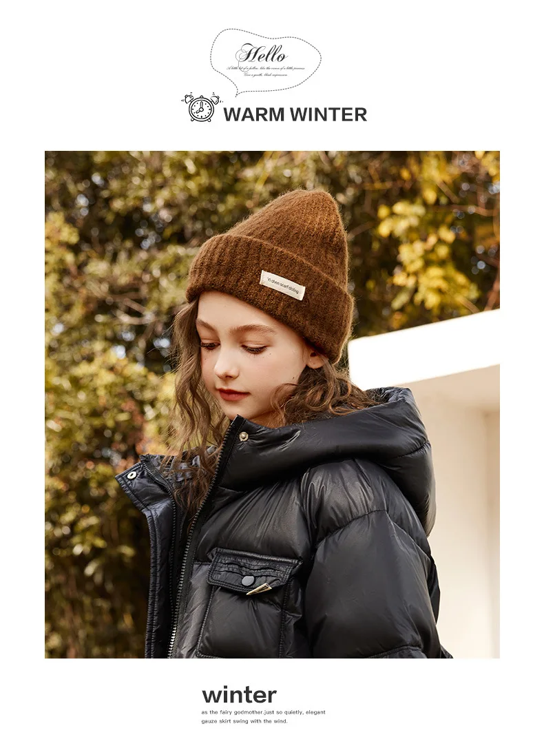 UNITIM 2026 Winter Down Jacket For Girl 90% White Duck Down Hooded Thick Warm Teenage Girl Outwear Coat 5-16 Years Kids Parkas