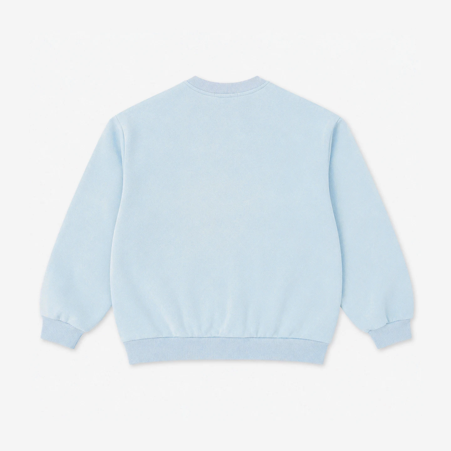 CH Girls Sweatshirt Long Sleeve Bow Applique Crew Neck Pullover Kids Casual Spring Autumn Top Light Blue