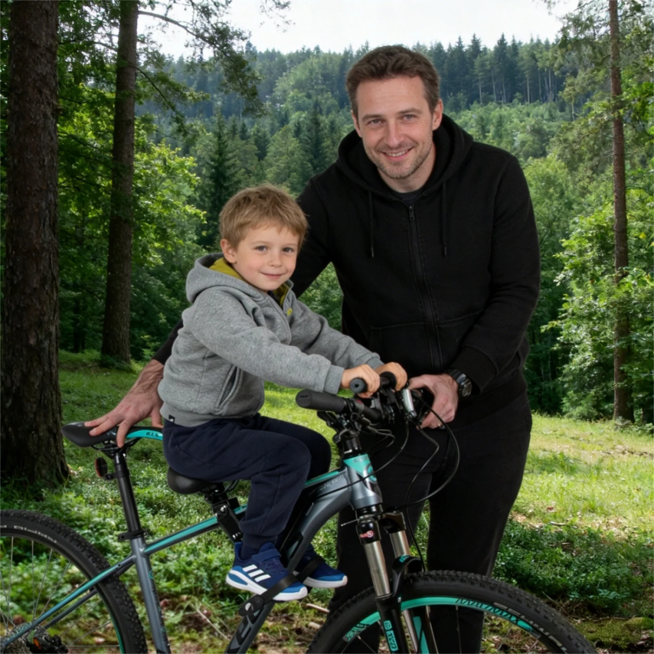 Quick Release Front Child Bike Seat for Mountain Bike – 2-5 Years Detachable Kids Carrier, Top Tube Mount, 22.5kg Capacity