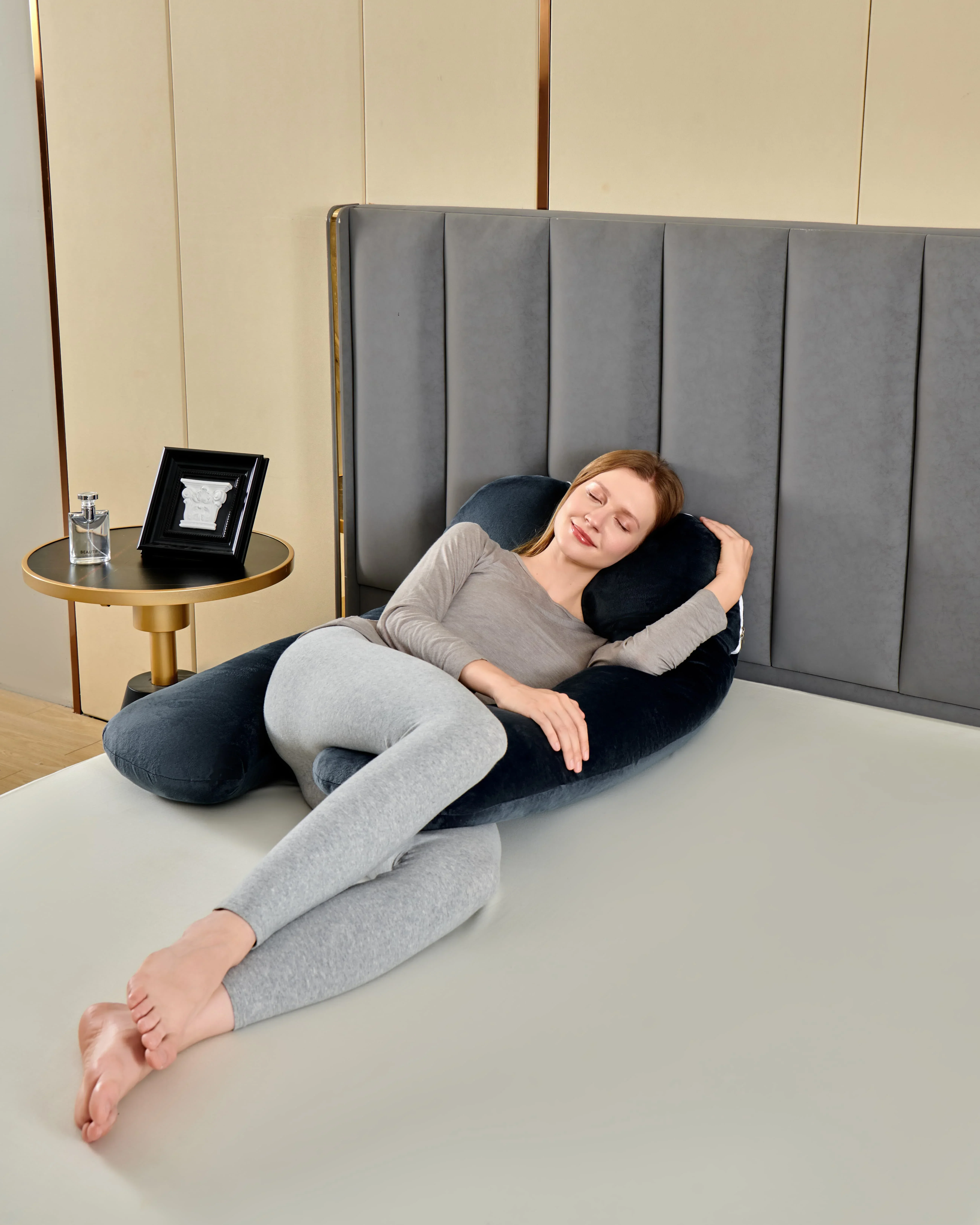 U Shaped Pregnancy Pillow Full Body Maternity Support Cushion Soft Fleece For Side Sleepers Lumbar Abdominal Back Sleeping Support