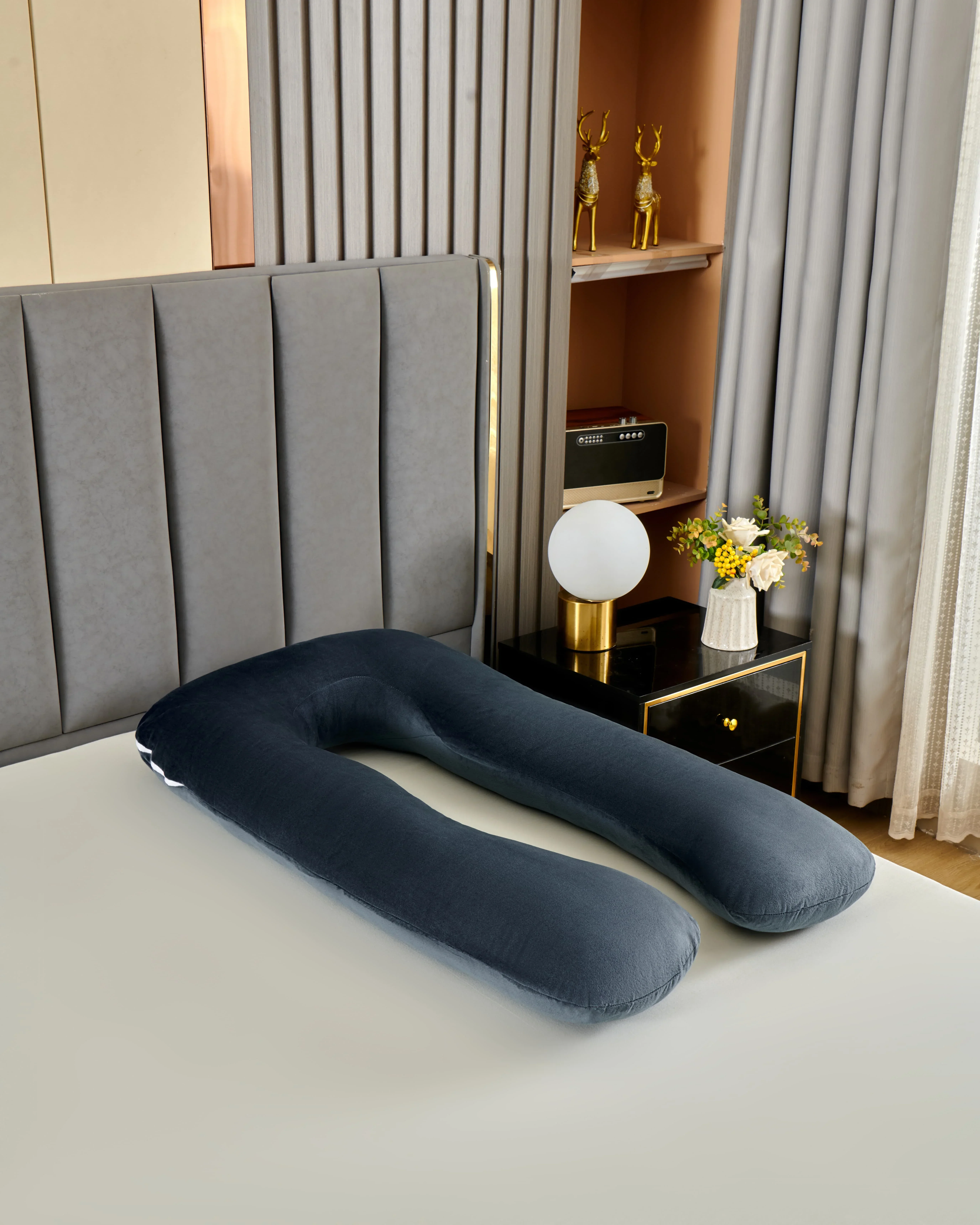 U Shaped Pregnancy Pillow Full Body Maternity Support Cushion Soft Fleece For Side Sleepers Lumbar Abdominal Back Sleeping Support