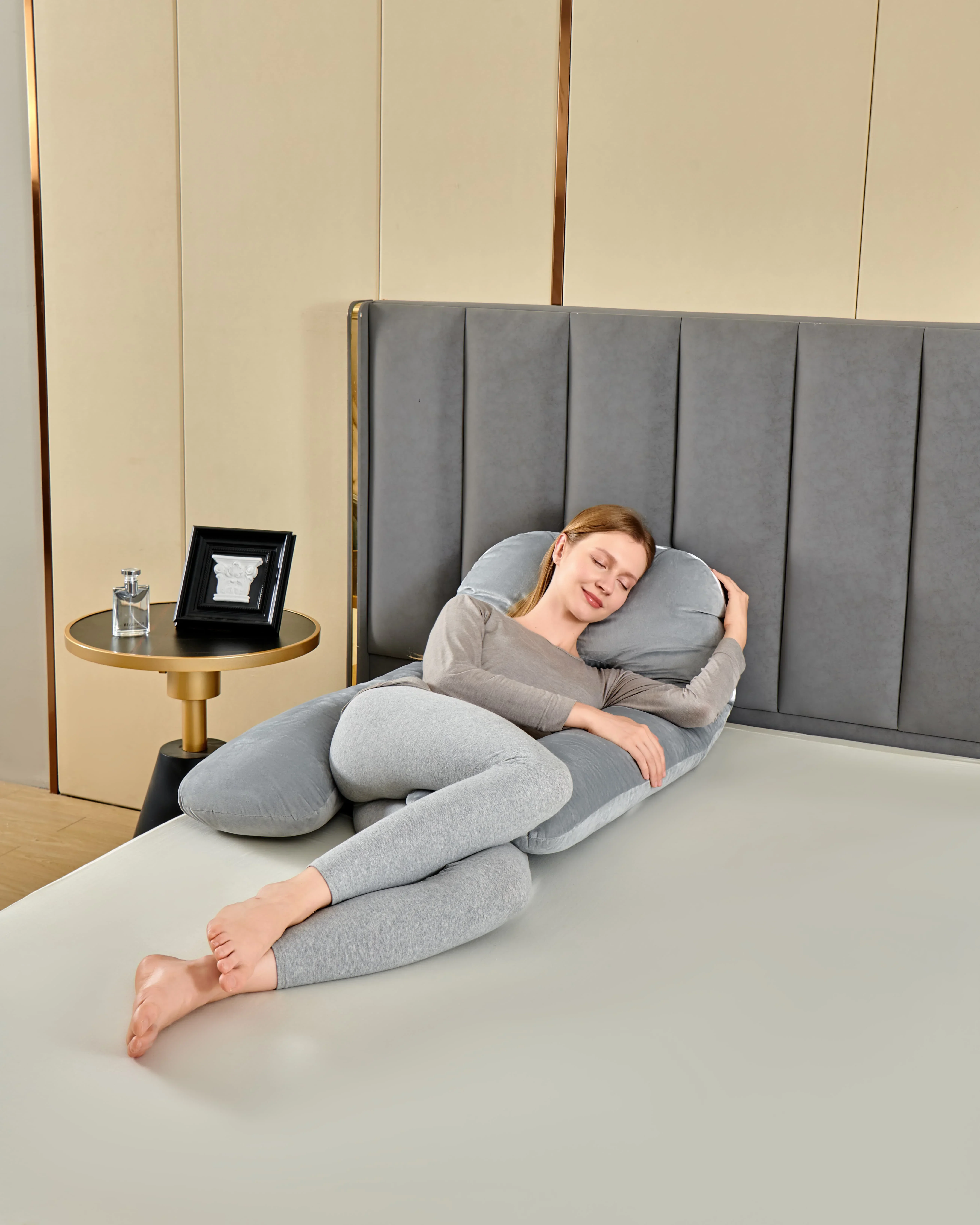 U Shaped Pregnancy Pillow Full Body Maternity Support Cushion Soft Fleece For Side Sleepers Lumbar Abdominal Back Sleeping Support