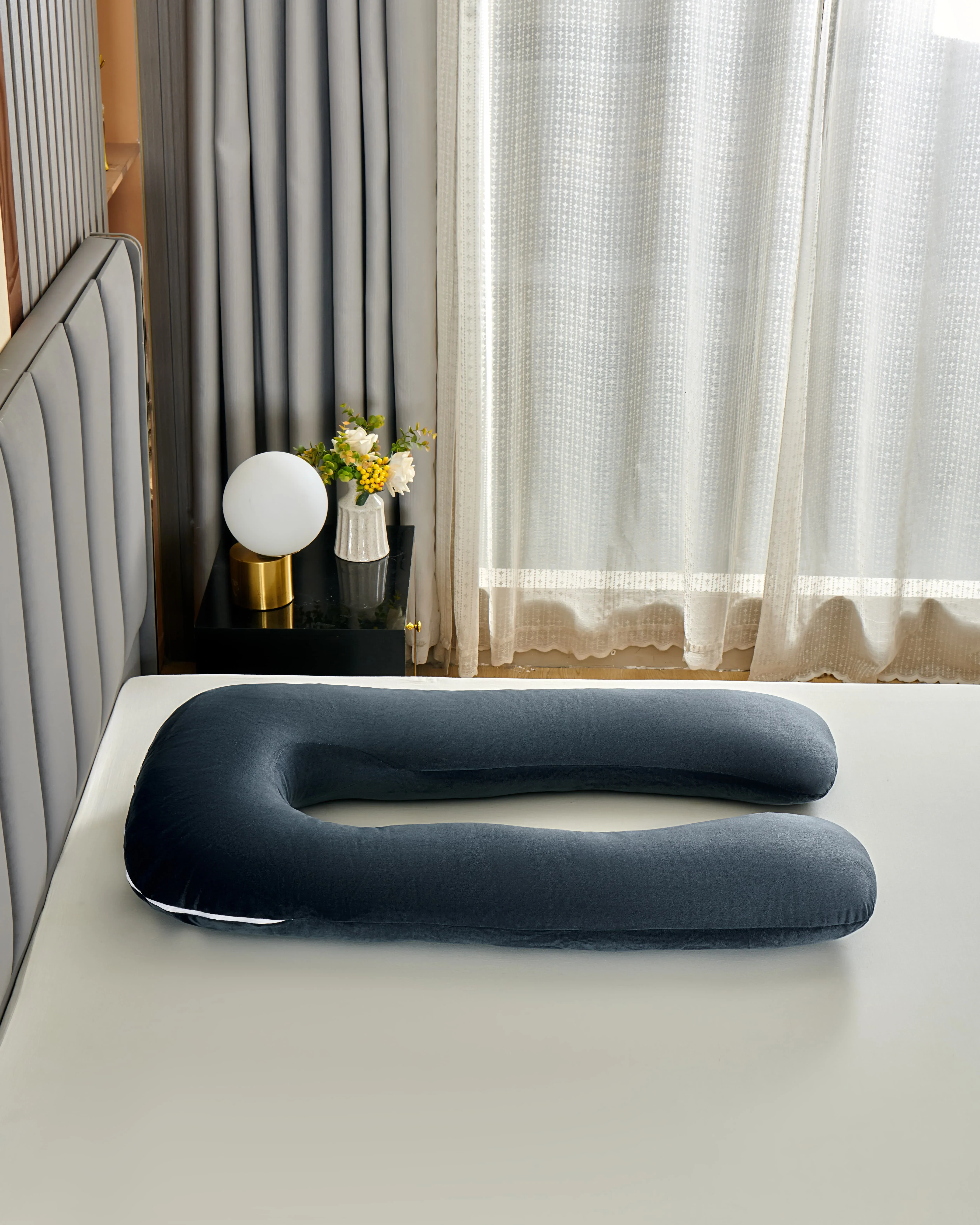 U Shaped Pregnancy Pillow Full Body Maternity Support Cushion Soft Fleece For Side Sleepers Lumbar Abdominal Back Sleeping Support