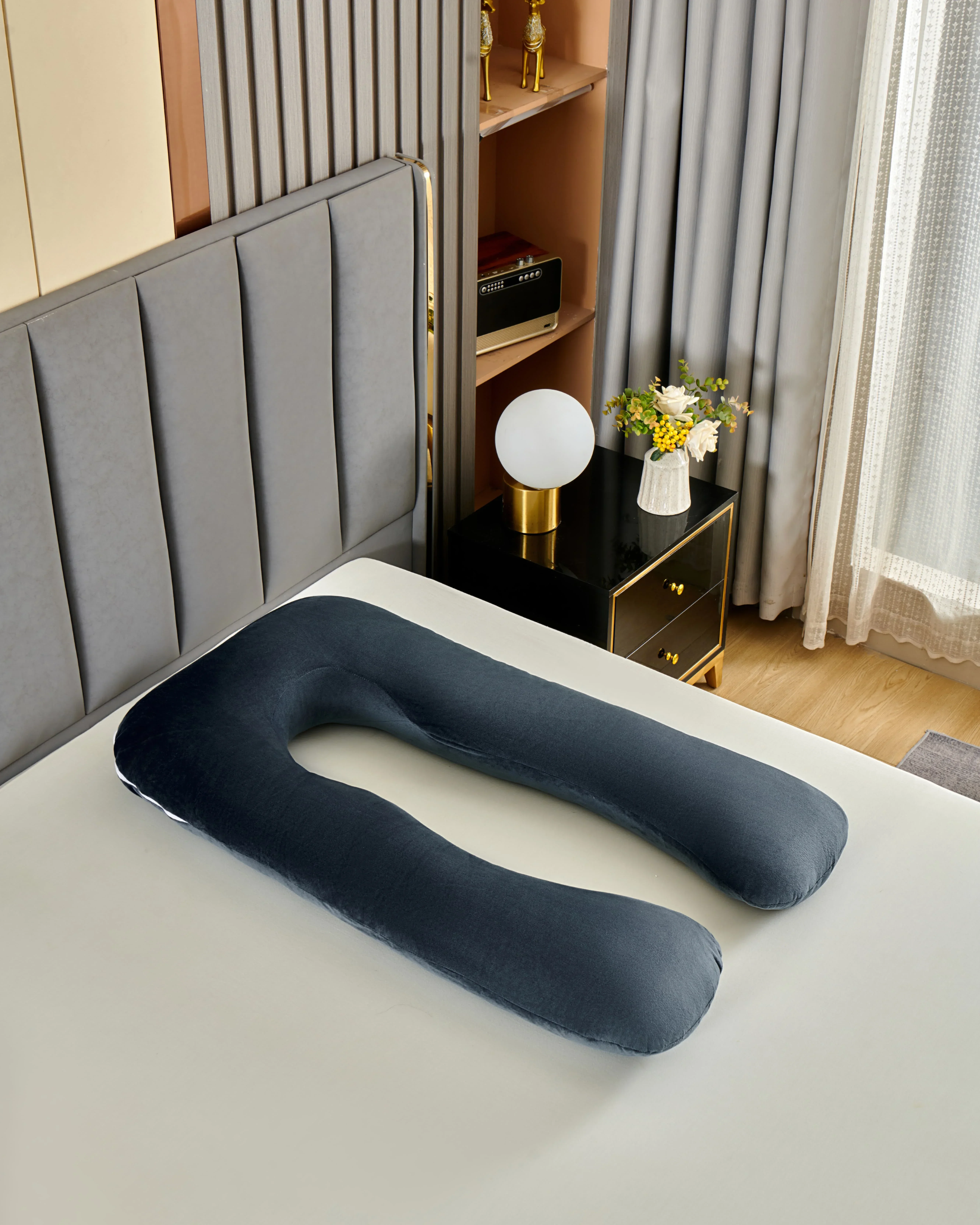 U Shaped Pregnancy Pillow Full Body Maternity Support Cushion Soft Fleece For Side Sleepers Lumbar Abdominal Back Sleeping Support