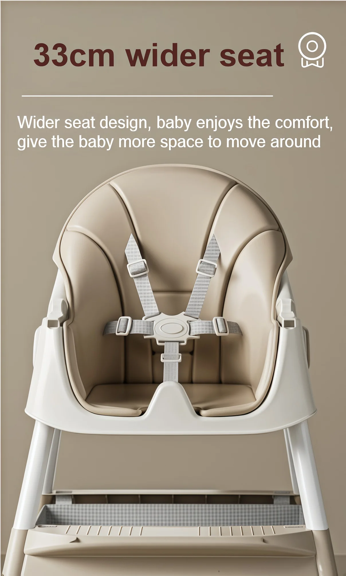 2 in 1 Baby High Chair and Rocking Horse Convertible Toddler Feeding Chair with Adjustable Reclining Backrest Double Tray 5 Point Harness Foldable Frame 360 Degree Swivel Wheels Storage Basket for Dining Play Rocking