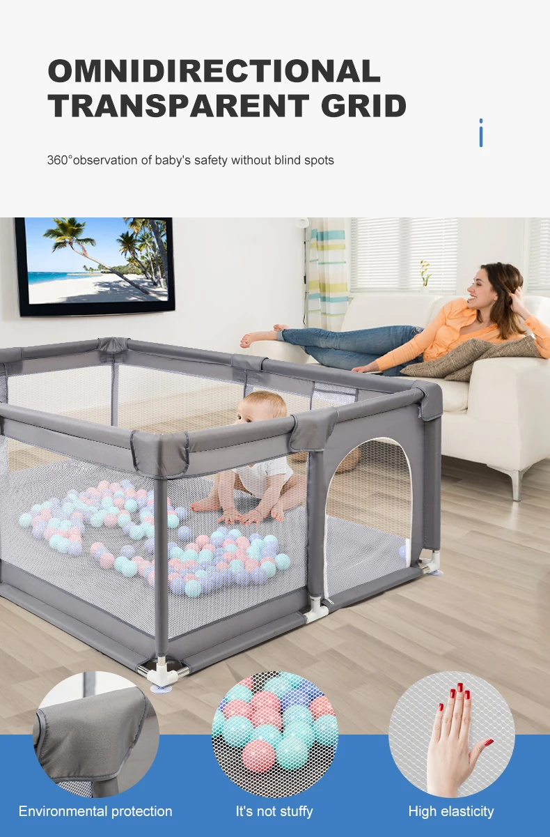 Children's Playpen Multifunctional Baby Playpen Playground for Babies Kids' Fence with Gifts Multiple Modes Fence for Small to Large
