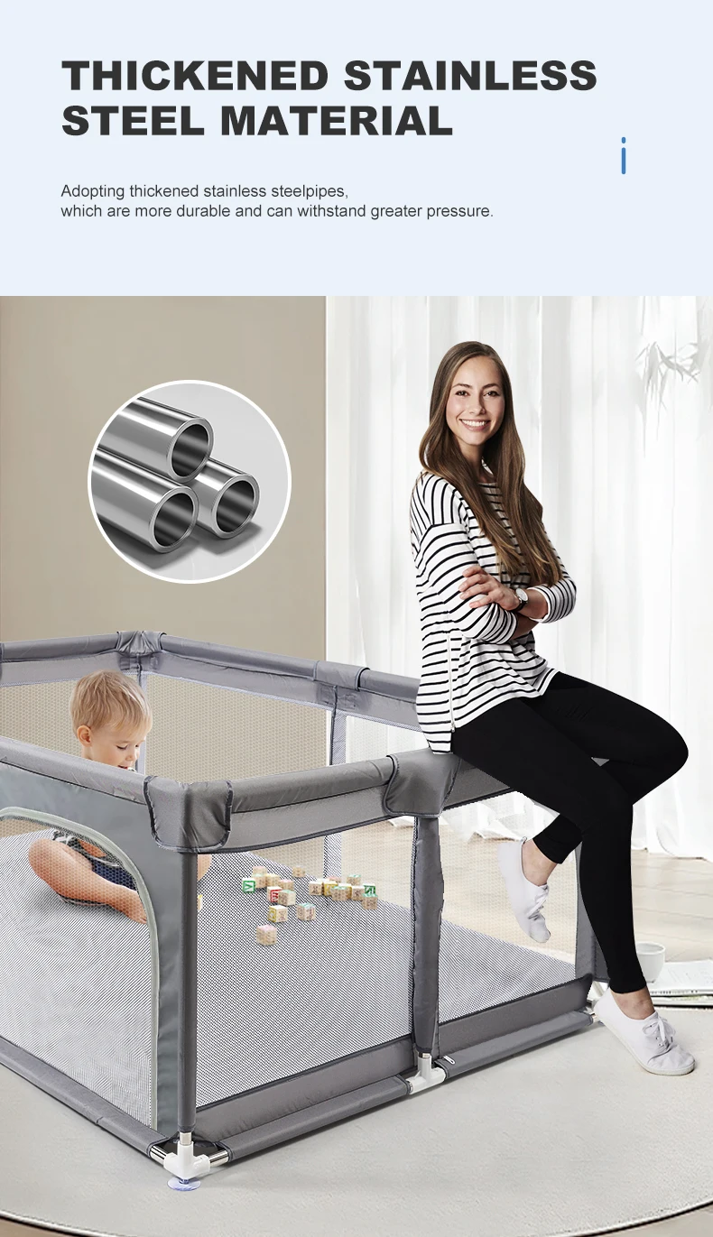 Children's Playpen Multifunctional Baby Playpen Playground for Babies Kids' Fence with Gifts Multiple Modes Fence for Small to Large