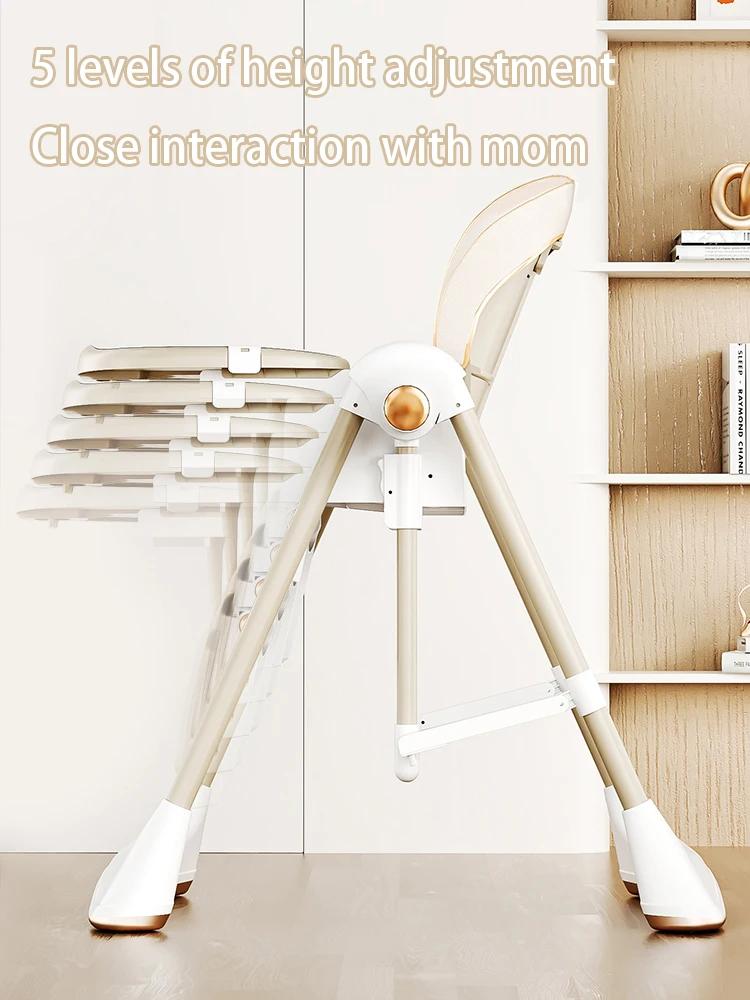 Convertible Baby Swing Chair High Chair 2 in 1 Toddler Feeding Chair, Transformable Swing Function for Baby Relaxing and Eating, Adjustable Height Design, Detachable Food Tray, Safety Harness, Comfortable Infant Chair for Home Use