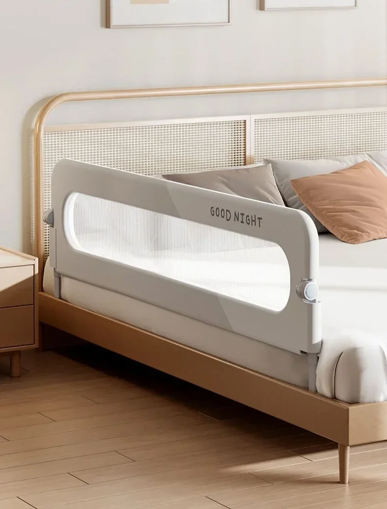 Single-Sided Liftable  Baby Bed Rail Guard 47"59"70"78"  Kids Bed Side Rails for Twin, Full, Queen Bunk Size Bed Swing Down Bed rail for Toddlers,Need to Screw Installation