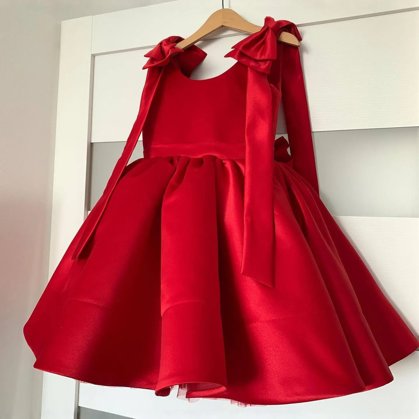 Baby Girl Princess Bow Strap Tutu Dress Infant Toddler Child Xams Vestido Sleeveless Birthday Party Christmas Baby Clothes 1-12Y