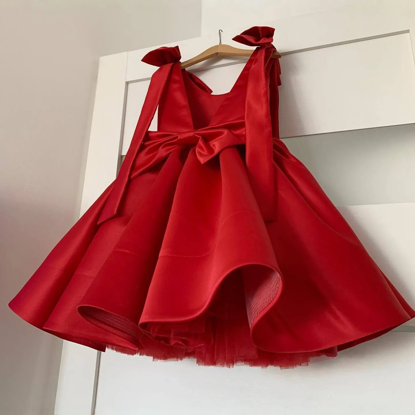 Baby Girl Princess Bow Strap Tutu Dress Infant Toddler Child Xams Vestido Sleeveless Birthday Party Christmas Baby Clothes 1-12Y