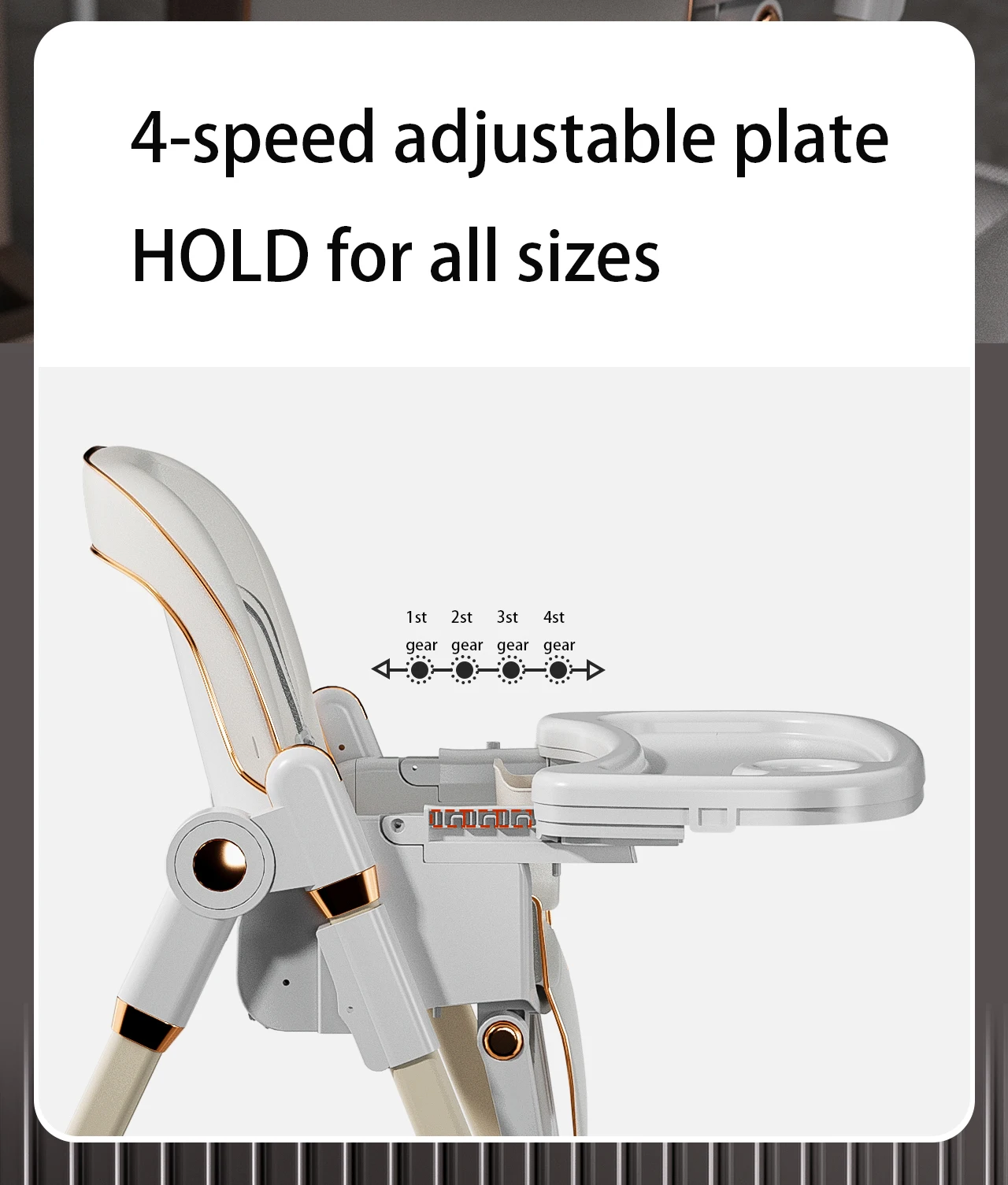 Baby Dinner Table Chair Baby High Chair Four Wheel Hand Push Newborn High Chair