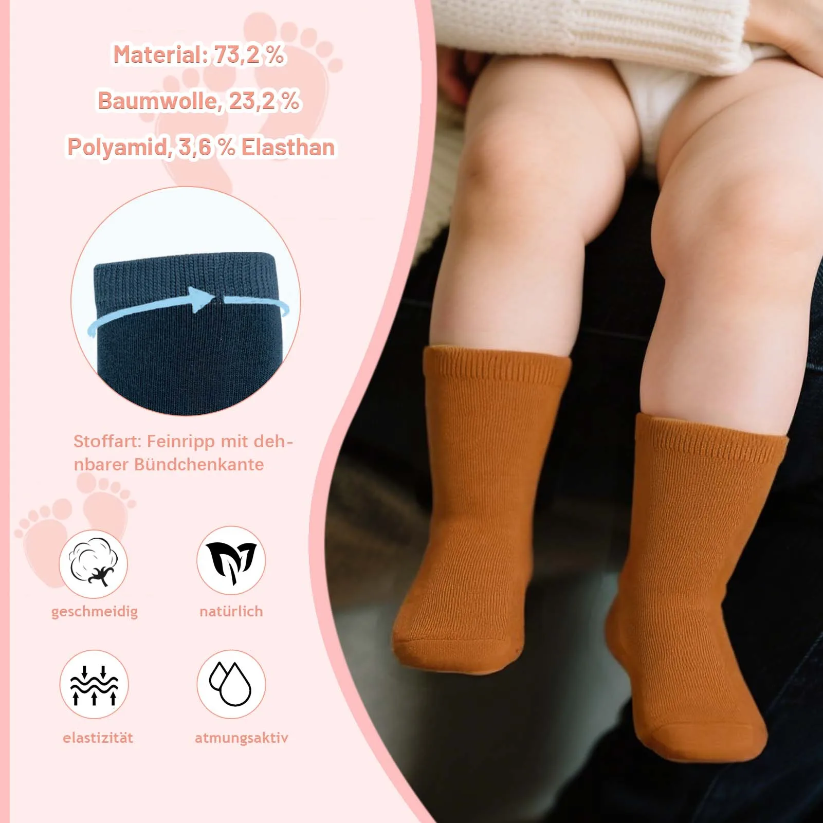 30 Pairs Kids Socks Spring Autumn Solid Color Non Slip Fashionable Sporty Breathable Calf Socks for Indoor Activities
