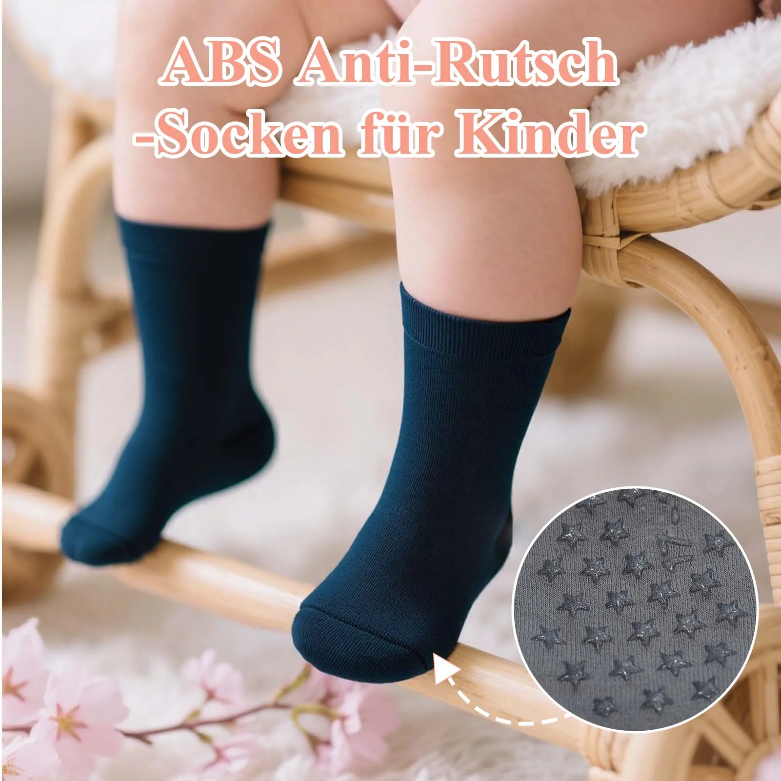 30 Pairs Kids Socks Spring Autumn Solid Color Non Slip Fashionable Sporty Breathable Calf Socks for Indoor Activities