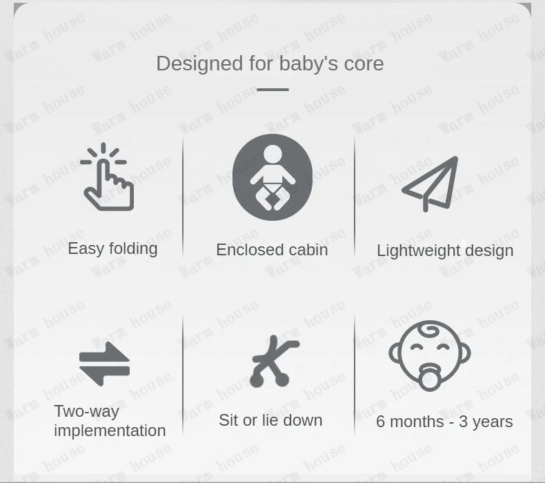 Portable Twin Baby Stroller Multifunctional Twin Baby Stroller Adjustable Backrest Detachable Two-way Baby Stroller Foldable