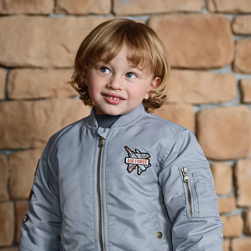 Dave Bella 2024 Winter Boys Parkas Padded Blue Babys Boys Jackets Loose Warm Children Kid Boys Outerwear DB4242846