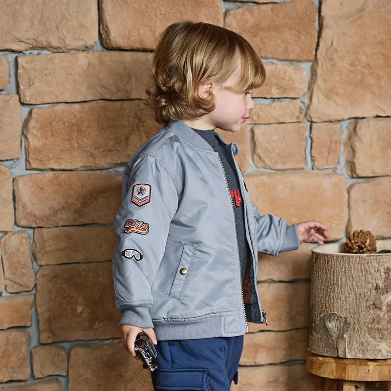Dave Bella 2024 Winter Boys Parkas Padded Blue Babys Boys Jackets Loose Warm Children Kid Boys Outerwear DB4242846
