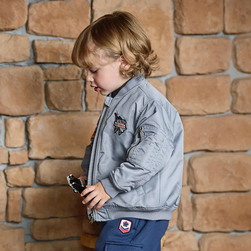 Dave Bella 2024 Winter Boys Parkas Padded Blue Babys Boys Jackets Loose Warm Children Kid Boys Outerwear DB4242846